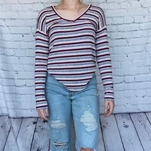 american eagle soft and sexy plush striped long sleeve